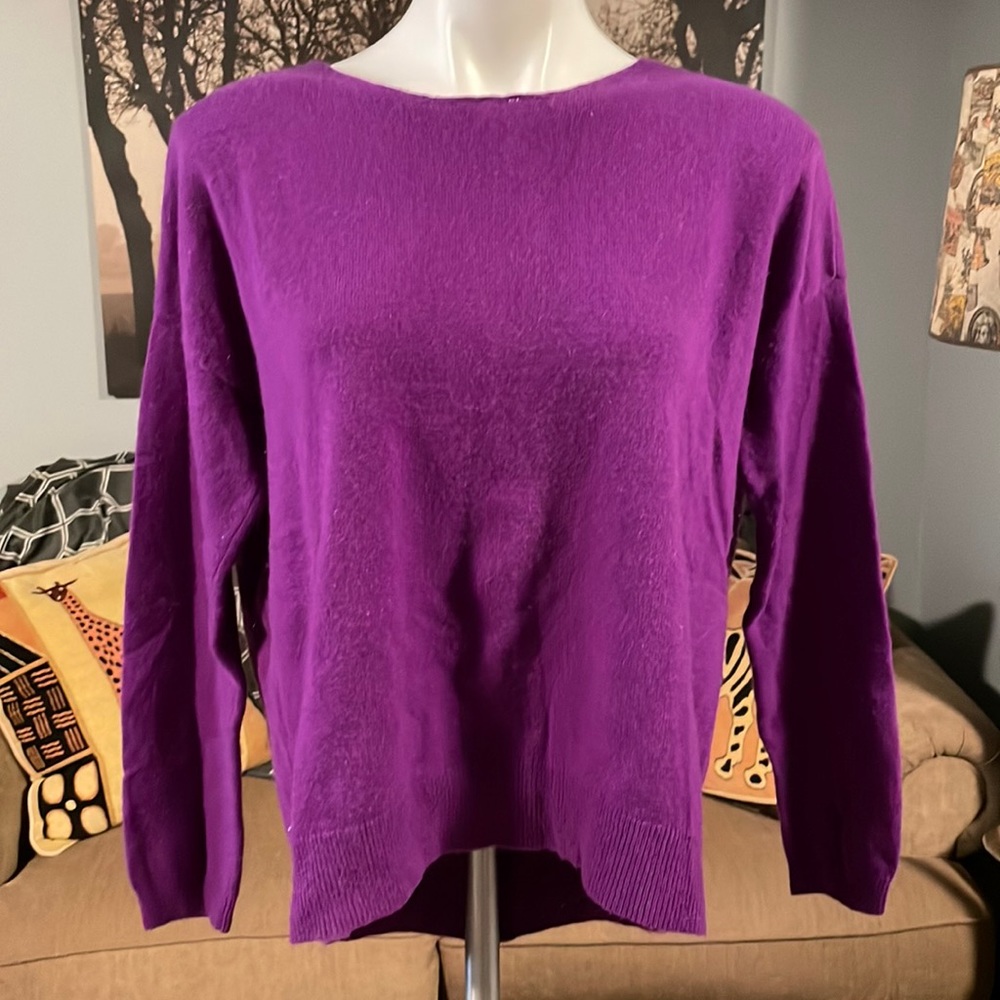 Only Mine Wool blend Purple Sweater - XL
